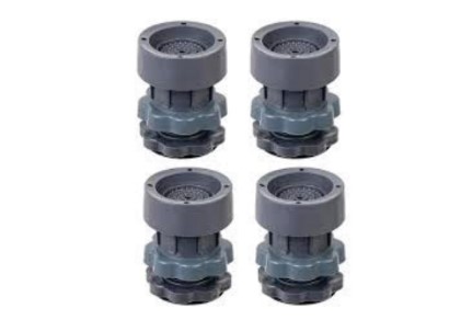 Adjustable Washing Machine Stand Universal - Height Extendable Steel Plastic 150-250kg Capacity Anti-Slip Feet Vibration Proof, Fits All Loaders Dryers Laundry Room Shelf UAE Commercial Use 